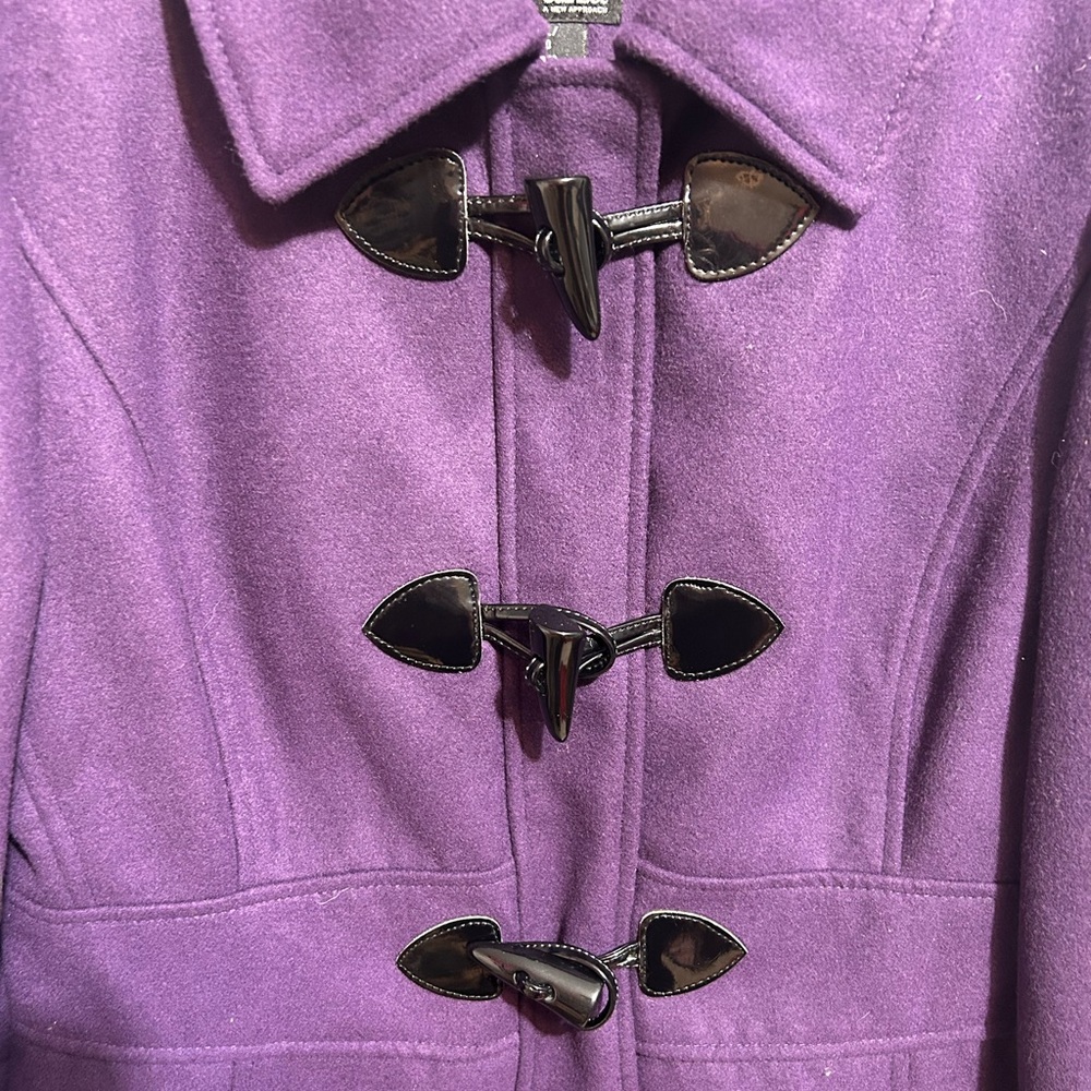Ana purple Pea Coat size small - Picture 4 of 10